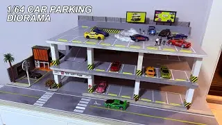 1/64 Hot Wheels Multifloor Car Parking Diorama