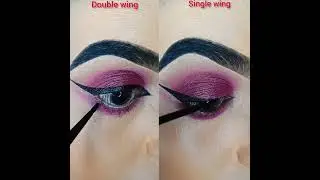 #double winged vs single bold winged eyeliner #shortsfeed #shortvideo #shots #shorts #makeup #viral