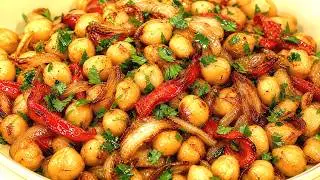 Жареный нут с жареным луком | Очень вкусно и очень сытно, рекомендую!