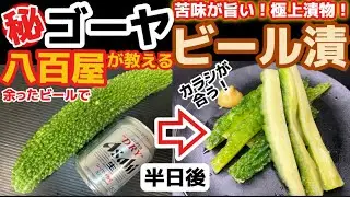旨味すんごい【ゴーヤのビール漬け】八百屋が教える漬物レシピ！苦瓜の苦味を存分に楽しむ♪残ったビールでOK‼晩夏＆初秋の晩酌に‼漬け方・下処理・下ごしらえ・作り方・食べ方アレンジ・一番人気・保存