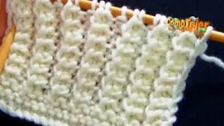 Cómo Tejer Punto Media Luna Todos Me Pden que lo Enseñe 2 agujas, palitos, knitting (1346)