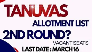 Tanuvas admission 2021 | seat allotment | physical reporting | fee payment | All category