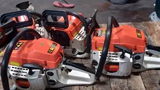 Langkah langkah menghidupkan chain Saw  (senso) baru CS5800 LASER BAR 22INC