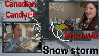 SNOWSTORM VLOG! Making Sucre à la Crème! Resin Hobby! 