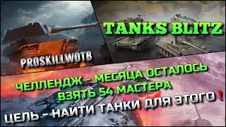 🔴Tanks Blitz ЧЕЛЛЕНДЖ МЕСЯЦЯ, ОСТАЛОСЬ ВЗЯТЬ 54 МАСТЕРА🔥 ЦЕЛЬ - НАЙТИ ТАНКИ ДЛЯ ЭТОГО❗️