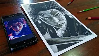 How to Draw Realistic Tanjiro | Demon Slayer Portrait + Story Explained | @FVart