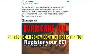 🌀Hurricane Ian Florida Emergency Contact Information Registration System ECI How To Register