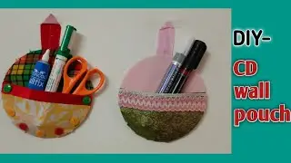 CD craft idea| Easy craft from old CD| CD wall pouch diy