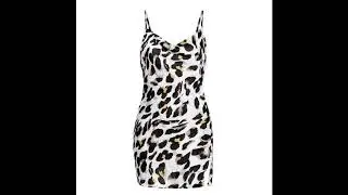 Missychilli Side Split Leopard Strappy Mini Dress Women Sexy V Neck Bodycon Sundress Autumn Female C