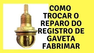Como trocar o reparo do registro de gaveta Fabrimar Faça você mesmo