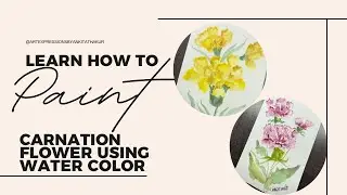 Easy Watercolor Carnation Flower|Easy Watercolor Flower #watercolorpainting #watercolor #carnation 