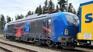 Geltendorf: Schöne Lok, 248 028 SPITZKE mit Kran in Abstellung, EC➡️München, BR612, & S-Bahnen