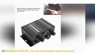 Bluetooth 5.0 Power Amplifier Clear Sound Quality Aluminium Alloy 20Hz to 20KHz 12V  for Car Home Mi