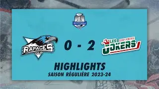 Rapaces de Gap 0-2 Jokers de Cergy-Pontoise - Highlights - Synerglace Ligue Magnus 2023/24