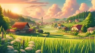 A Peaceful Village Morning 🌅 | Ghibli-Inspired Cozy Life