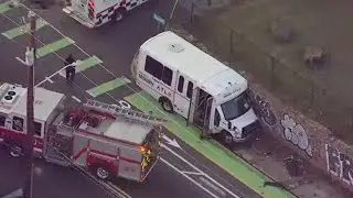 MARTA driver injured after van hit by car, crashes into wall in Atlanta