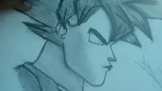 Goku God drawing