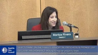 Select Committee on the Families, Education, Preschool & Promise (FEPP) Levy 6/12/2025