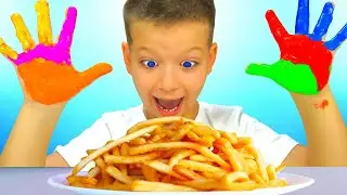 Wash Your Hands Before Eating! Good Habits and Safety Cartoon