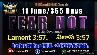 #11/June/365 Daily Devotions || Pastor CNRao Paul