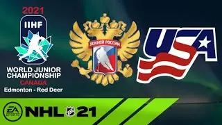 NHL 21 | IIHF World Juniors | Russia - USA | Simulated Highlights
