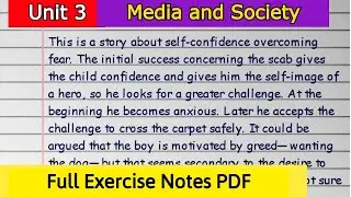 Class 11 English | Unit 3 Media and Society Exercise & Grammar Solution