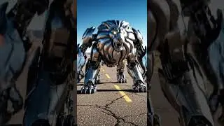 Car Transforms into a Mighty Lion Transformer | 3D Animation #shorts