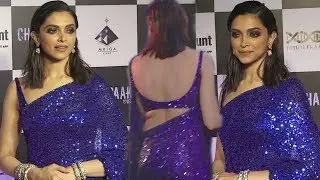 Deepika Padukone L00KS H0T In Blue Saree During Chhapakk Screnning