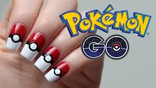 Pok&eacute;mon Go Inspired Pok&eacute; Ball Nail Art Tutorial || caramellogram