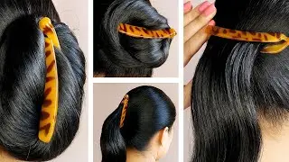 Claw Clip hairstyles | Oiled hair juda | Banana clip hairstyles | Hair style girl simple and easy