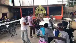 Banda de viento tocando  en la cofradia zapotitlan palmas oaxaca mexico 2026