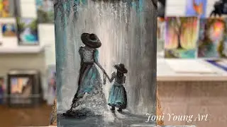 Acrylic Painting Of “Walking Hand In Hand”