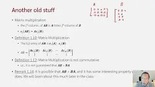 Linear Algebra 4-1: Matrix Operations