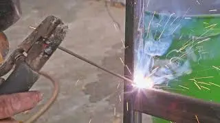 stick welding closeup