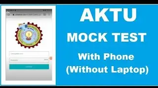 Aktu Live Mock Test with Mobile phone |Aktu |Bteup |Bhu | CCS | Technical Prism