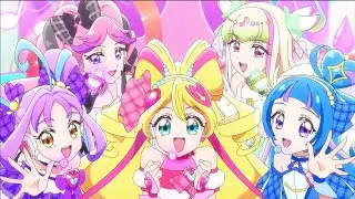 Kimi to Idol Precure FANMADE Group Transformation 🩷🩵💜🤍🖤