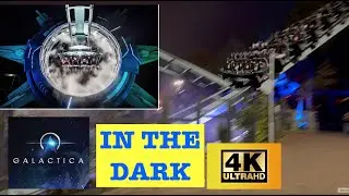 Galactica in the dark night - Alton Towers Resort