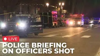 LIVE: Portland police give update on 2 officers shot