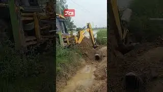 jcb se drain ki खुदाई #jcb #popular #drain_digger_machine #youtubeshorts #viral #river #shorts