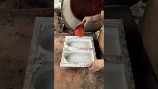 How Red Cement Floor Tiles Are Made | Industrial Manufacturing Process