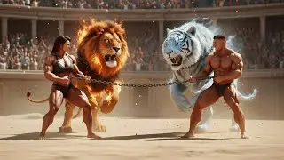 🔥FIRE LION Vs 🥶ICE Tiger Epic Showdown for the Throne of the Wild 🔥🦁