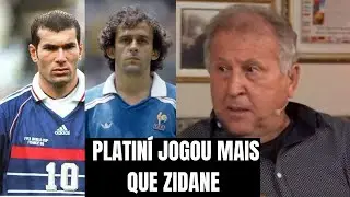 ZICO FALA QUE PLATIN&Iacute; JOGOU MAIS QUE ZIDANE 