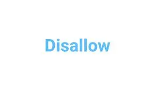 How to Pronounce  disallow   #disallow #english   #words