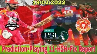 PSL 2022:Lahore Qalandars vs Islamabad United 27th Match Prediction|LQ vs IU Playing 11|who will win