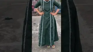 10 Pannel Kurti Cutting And stitching #panelkurticutting​ #frontpanelkurticutting​ #panelkurti