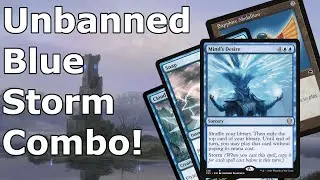 MONO BLUE STORM?!  Sapphire Medallion High Tide (Legacy Mind's Desire Storm Combo MTG)