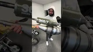 Biggest 2-stroke exhaust in the world? #scootertuning #roller #2stroke