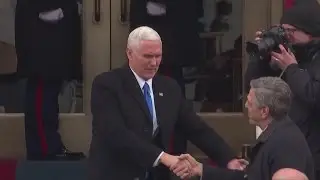 Mike Pence is presented at the Presidential inauguration ceremony