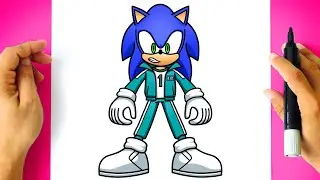 Como DESENHAR SONIC ROUND 6 - Como DIBUJAR SONIC EL JUEGO DEL CALAMAR - How to DRAW SQUID GAME SONIC