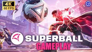 SUPERBALL Gameplay - A FREE TO PLAY Multiplayer 3v3 Rocket League x Football - 4K 60FPS